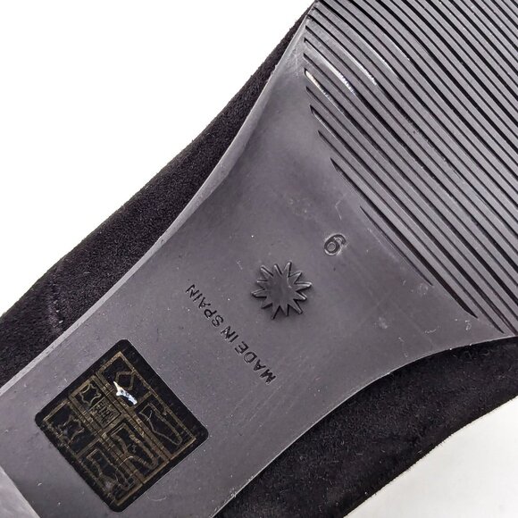 Stuart Weitzman Women Livia Black Suede Block Heel Tall Elastic Boots size 9 - Picture 7 of 11